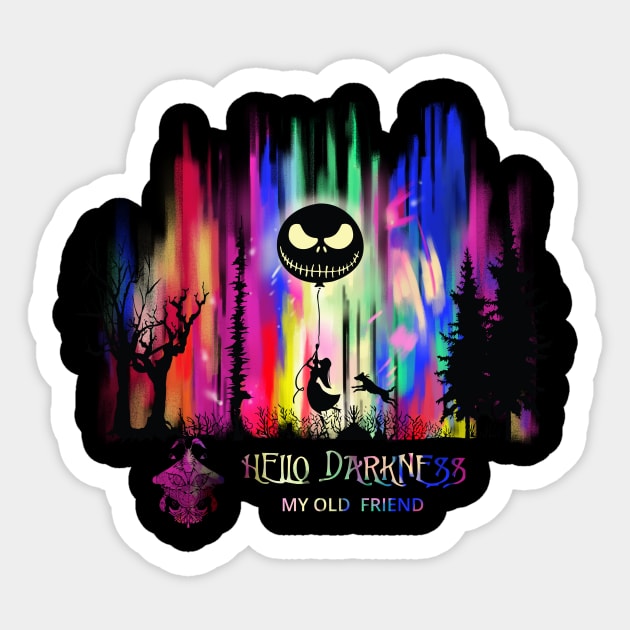 Hello Darkness My Old Friend v1 (Girl) Sticker by Mystik Media LLC